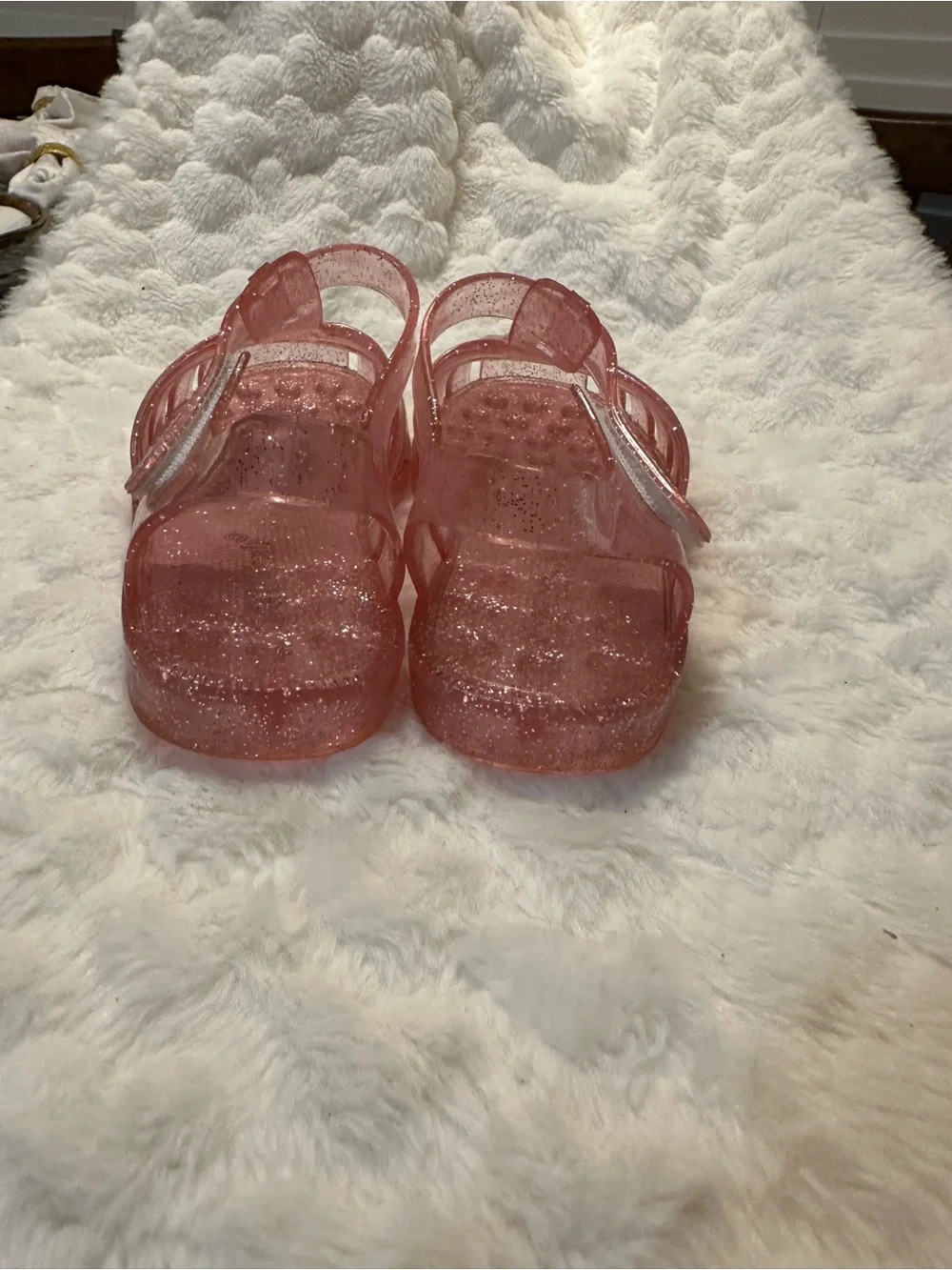 Source Unknown Glitter Pink Jelly Sandals for Kids